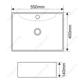 Накладная раковина Melana 7819-805 55см белый